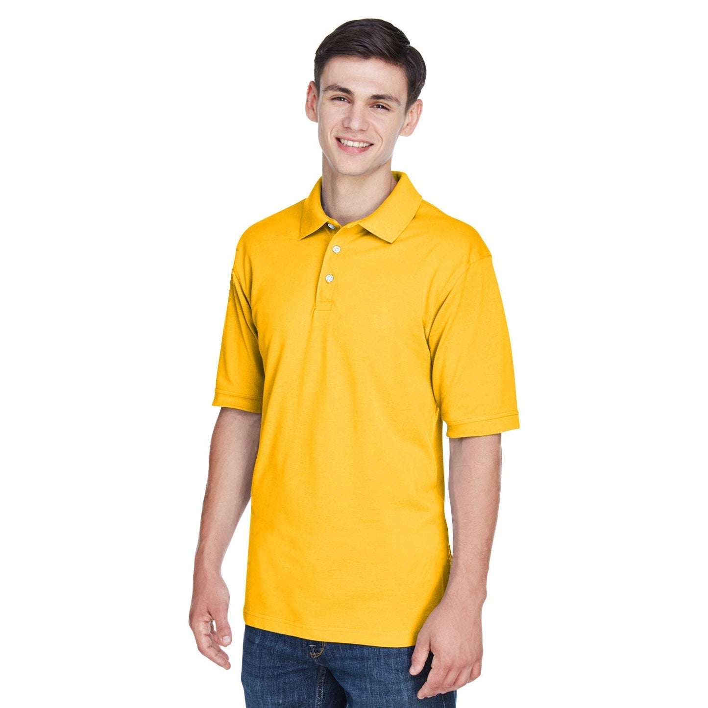 Black Polo Shirt - Harriton - Easy Blend Fabric
