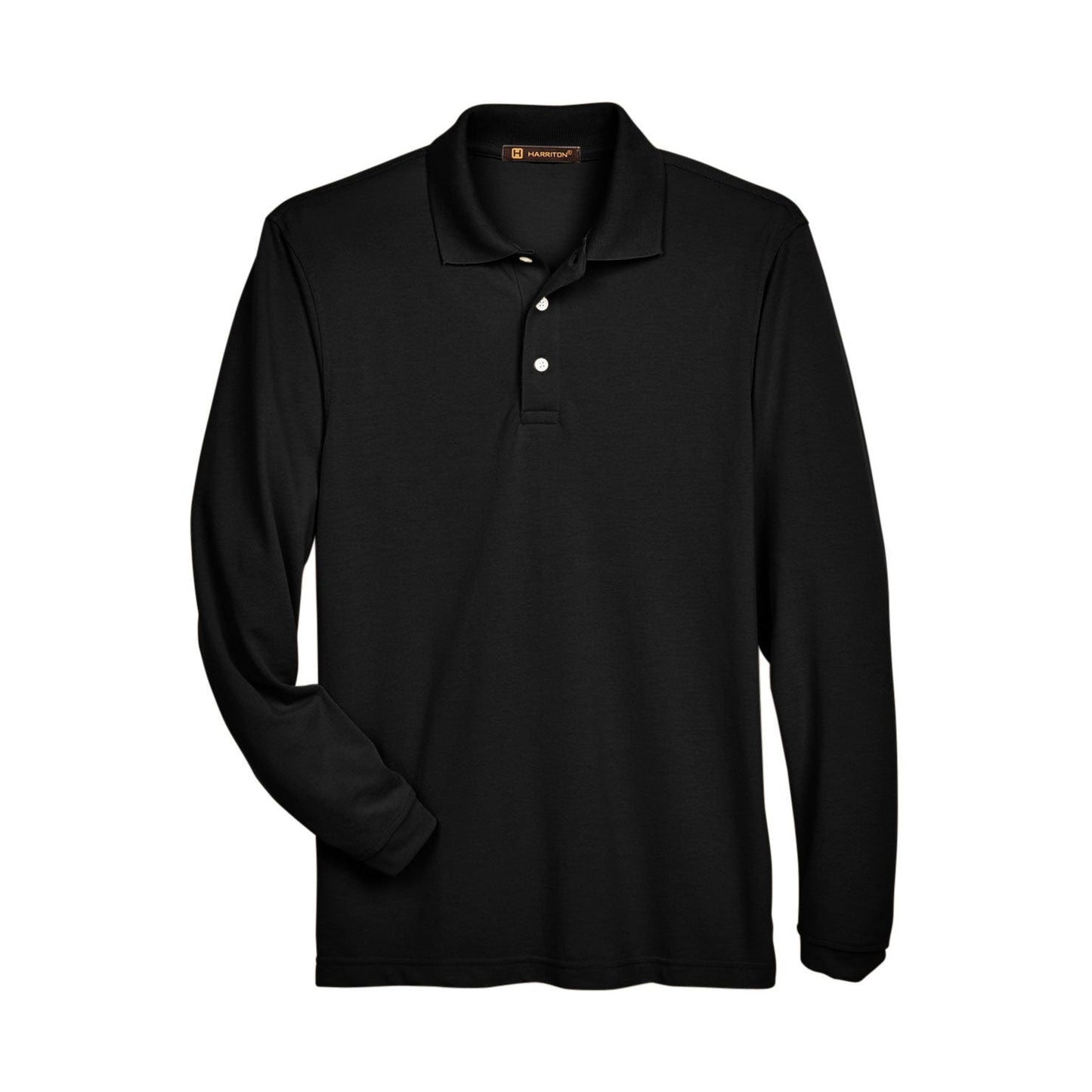 Black Polo Shirt - Harriton - Easy Blend Comfort