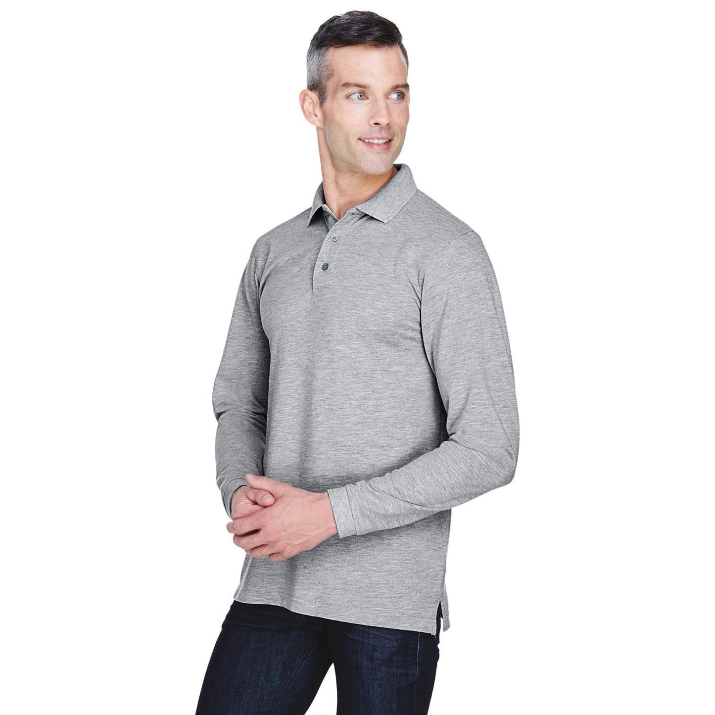 Black Polo Shirt - Harriton - Easy Blend Comfort