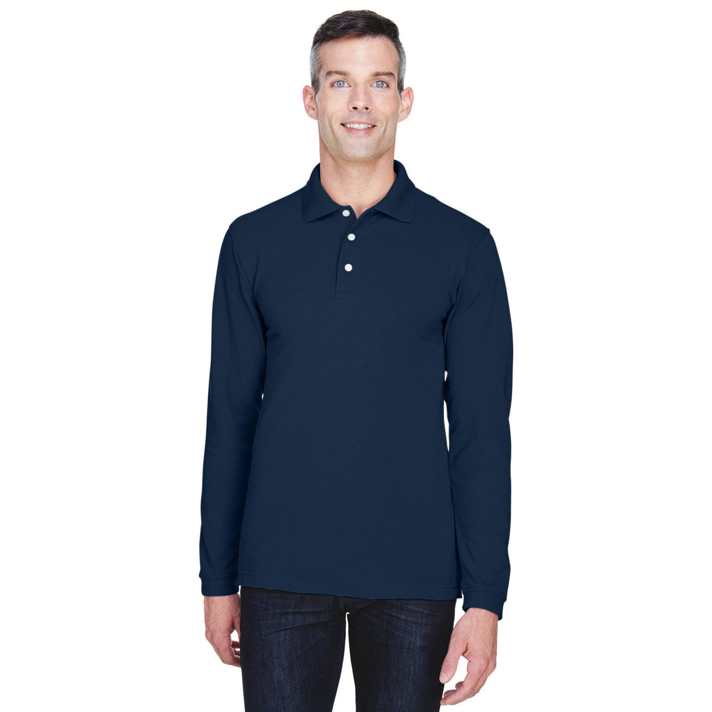 Black Polo Shirt - Harriton - Easy Blend Comfort