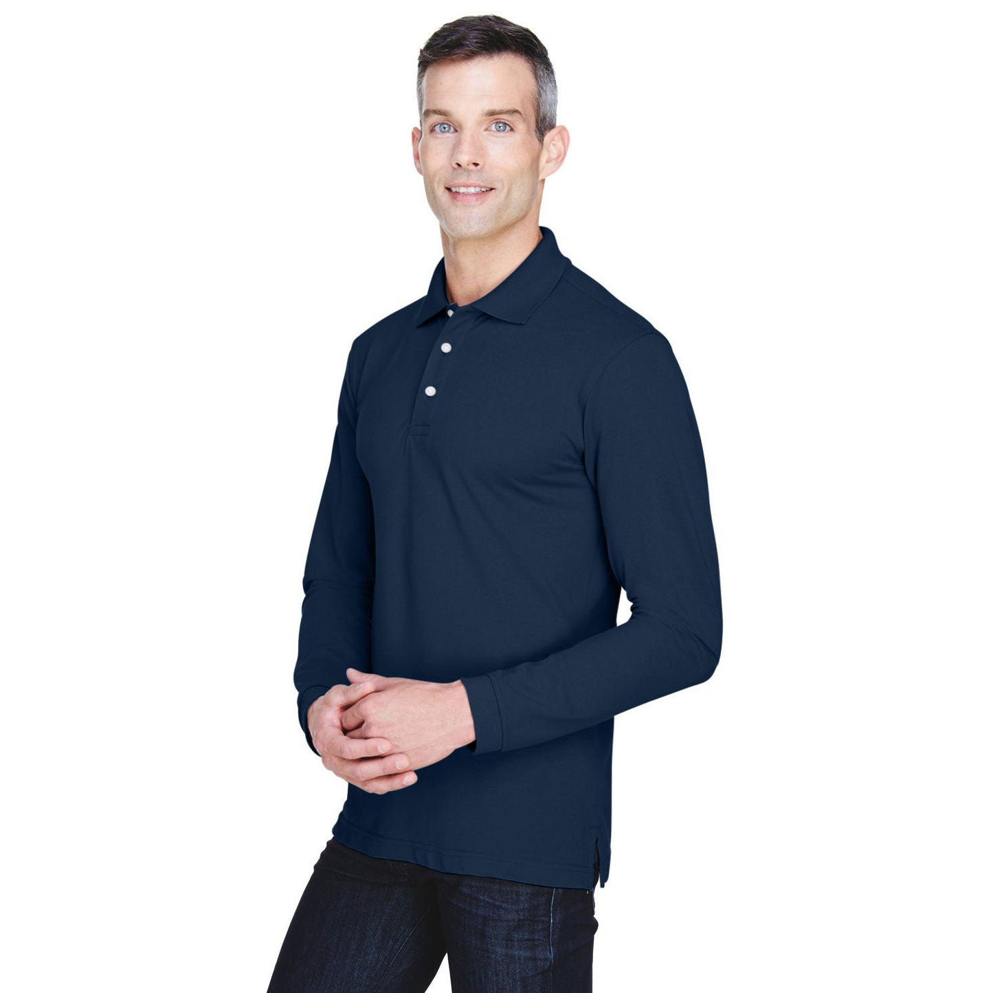 Black Polo Shirt - Harriton - Easy Blend Comfort