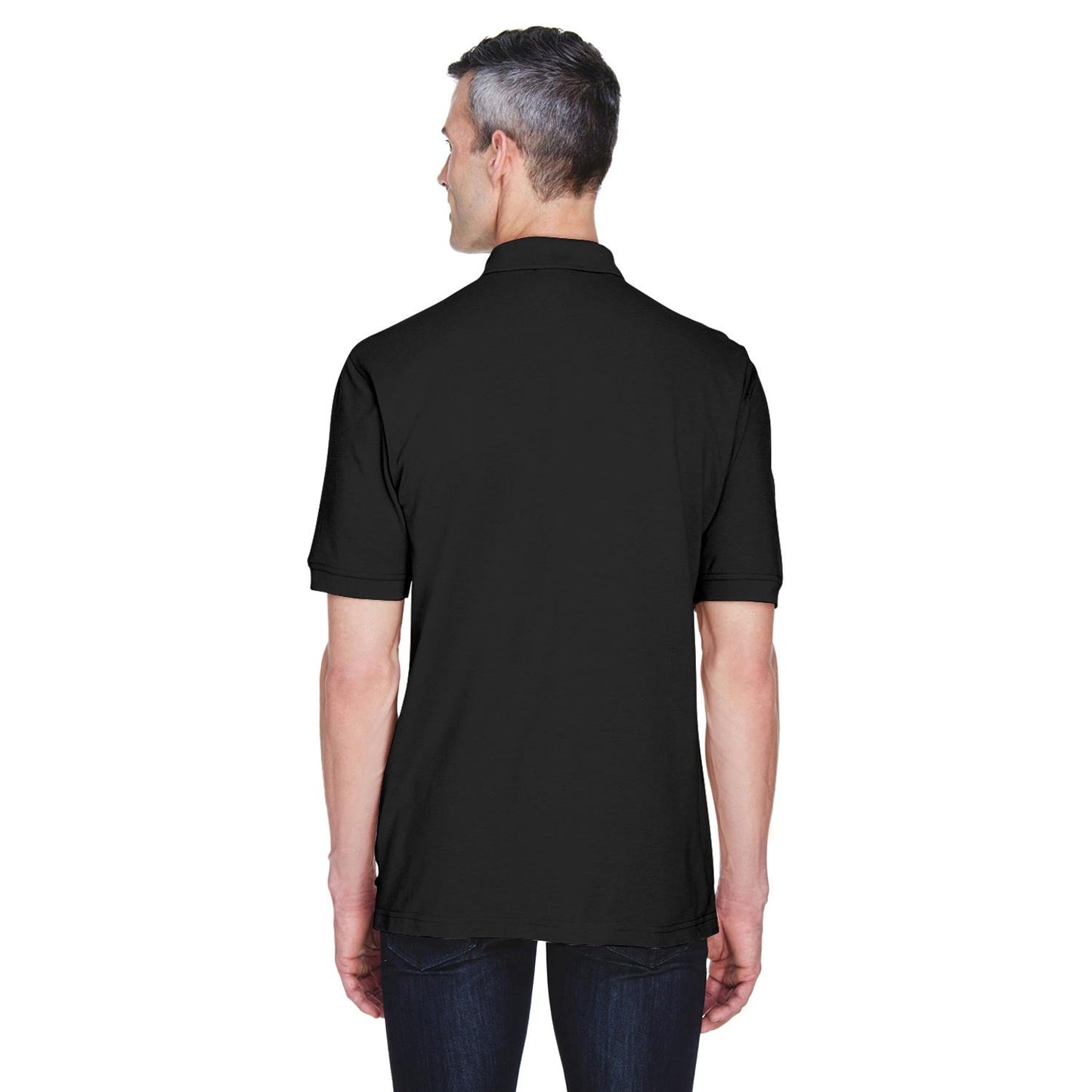 Black Polo Shirt - Harriton - Easy Blend Fabric