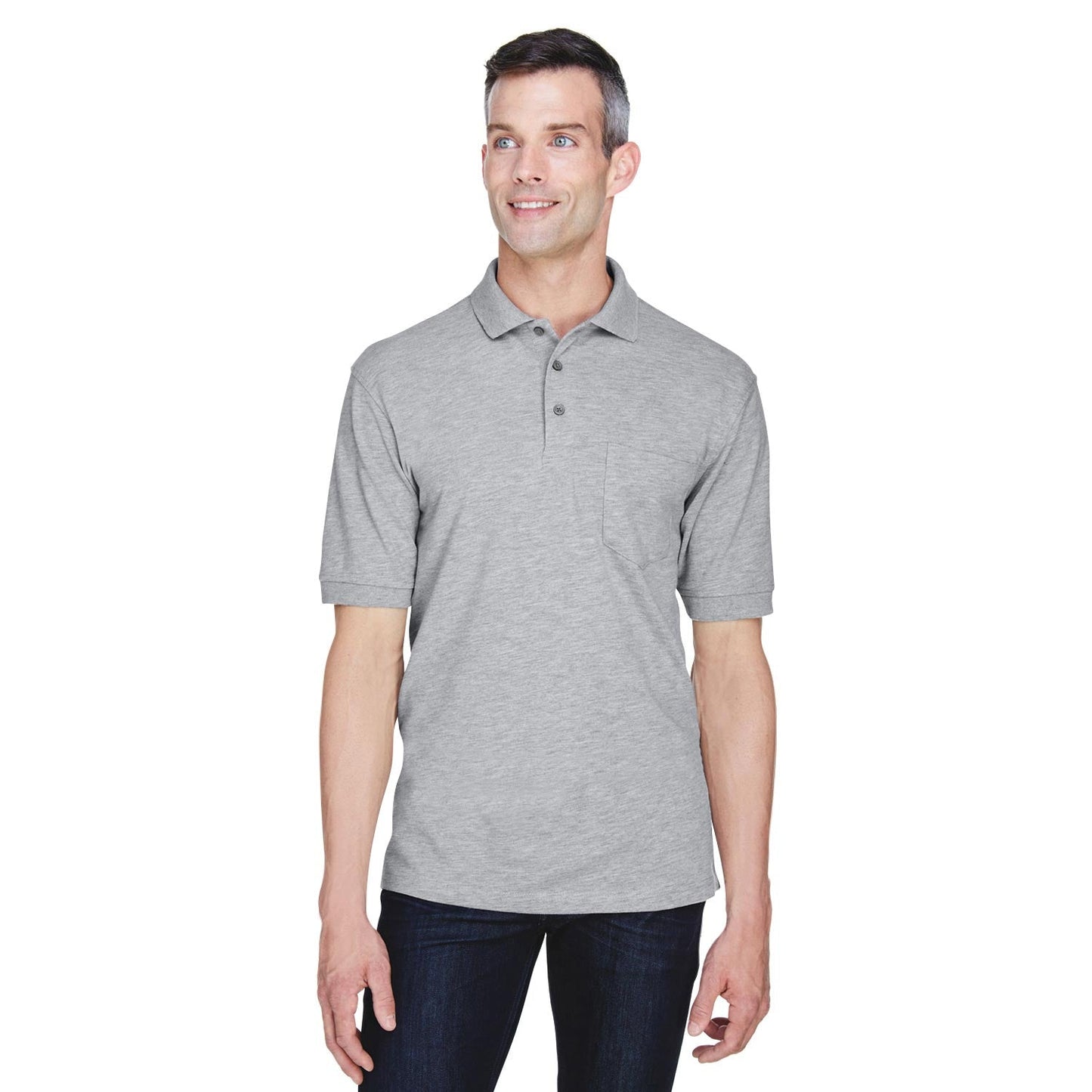 Black Polo Shirt - Harriton - Easy Blend Fabric