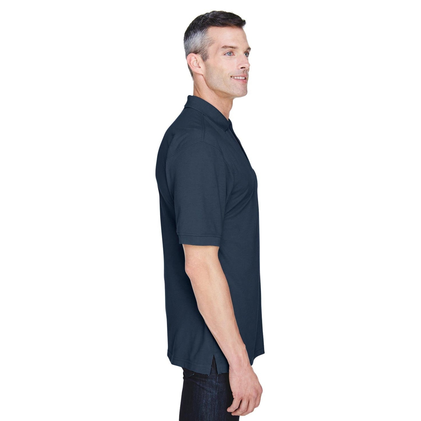 Black Polo Shirt - Harriton - Easy Blend Fabric