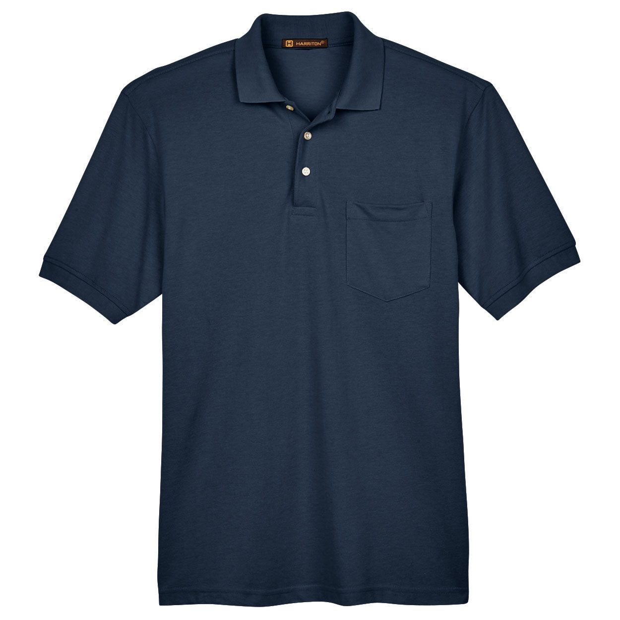 Black Polo Shirt - Harriton - Easy Blend Fabric