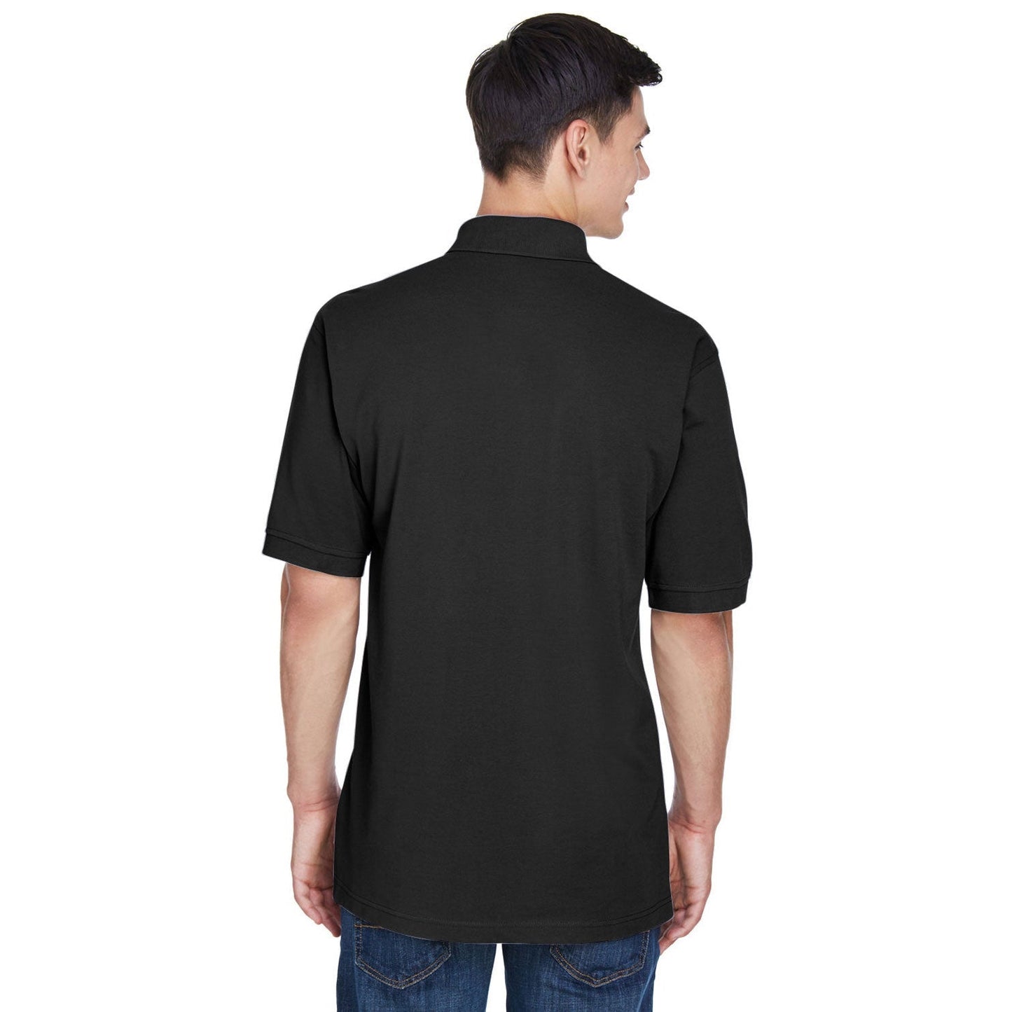 Black Polo Shirt - Harriton - Easy Blend Fabric