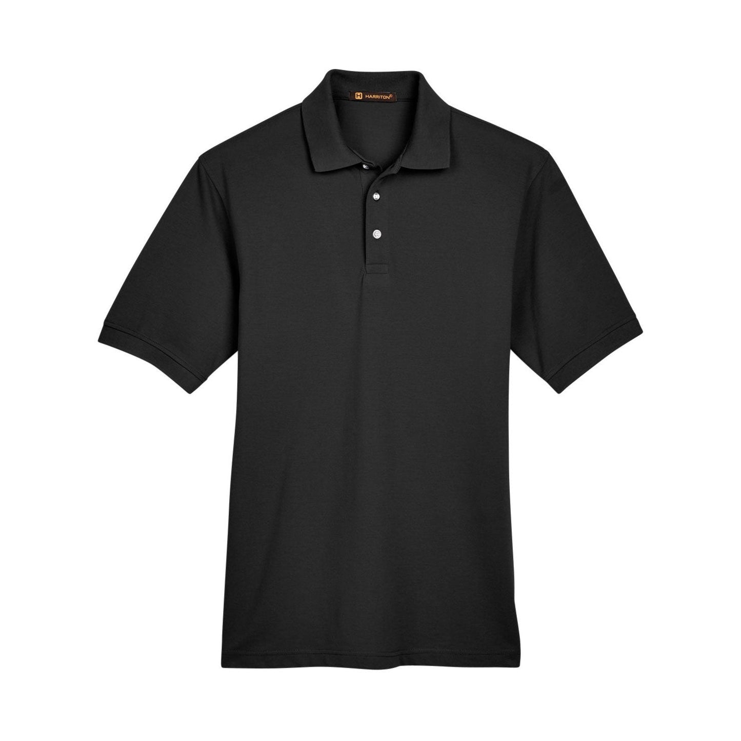 Black Polo Shirt - Harriton - Easy Blend Fabric
