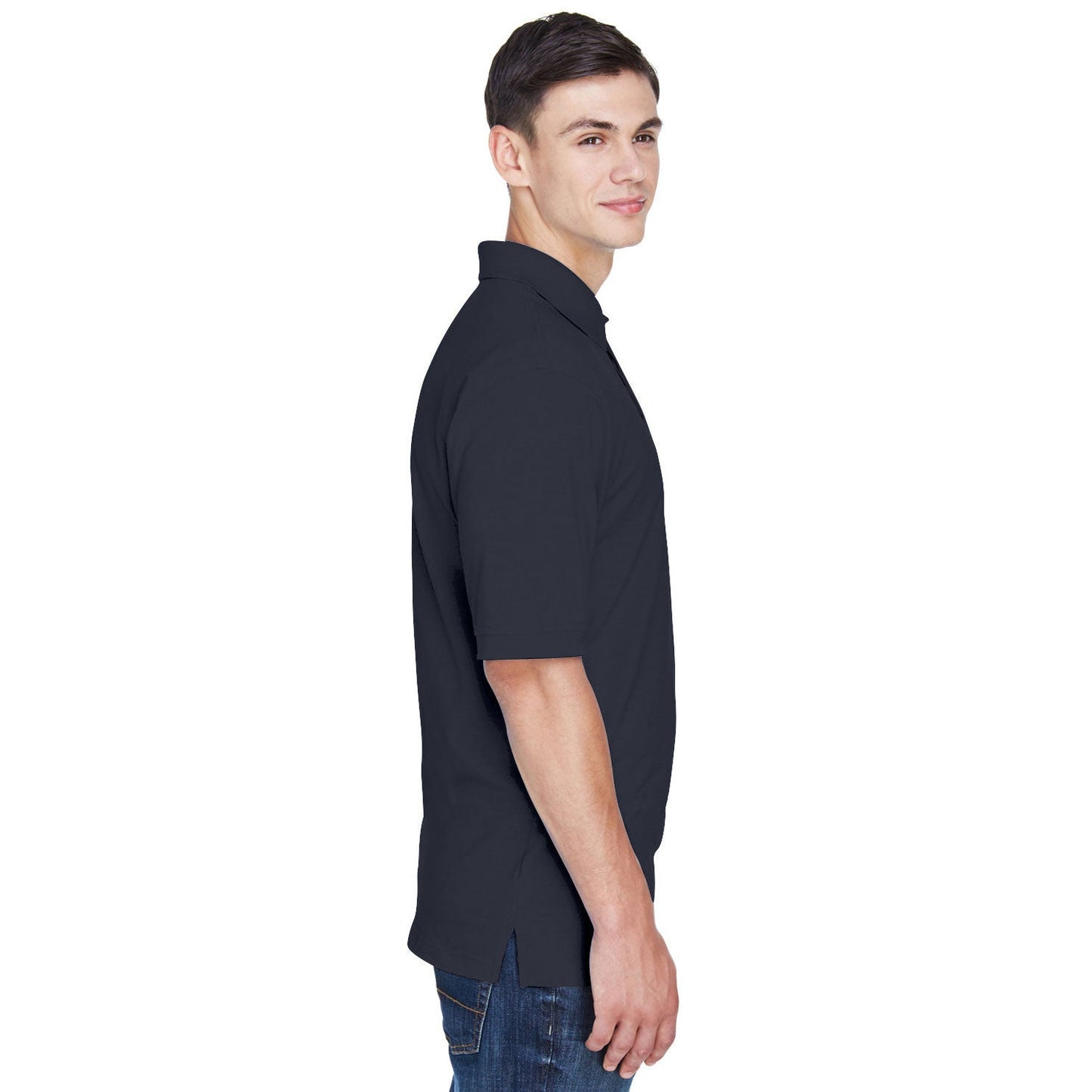 Black Polo Shirt - Harriton - Easy Blend Fabric
