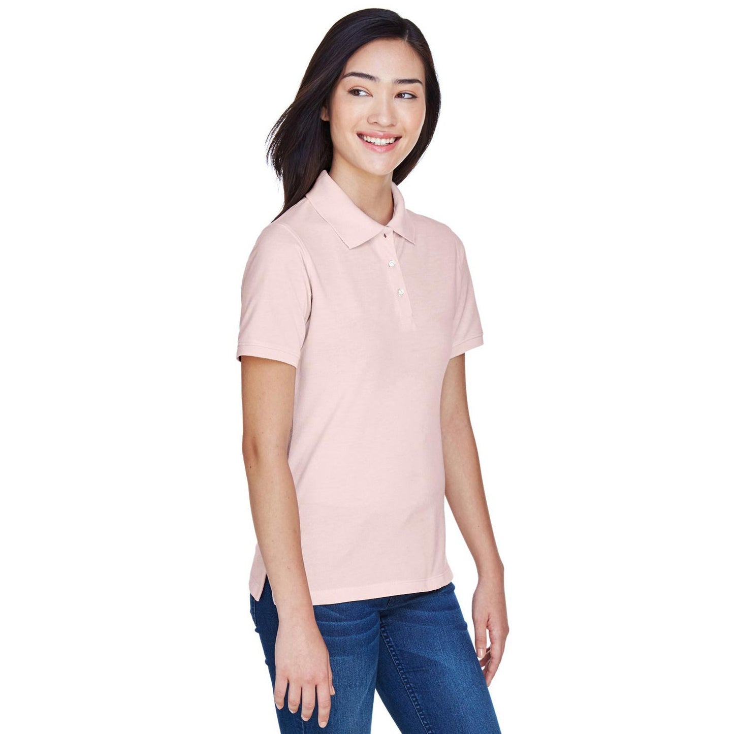 Black Polo Shirts - Harriton - Easy Blend Comfort