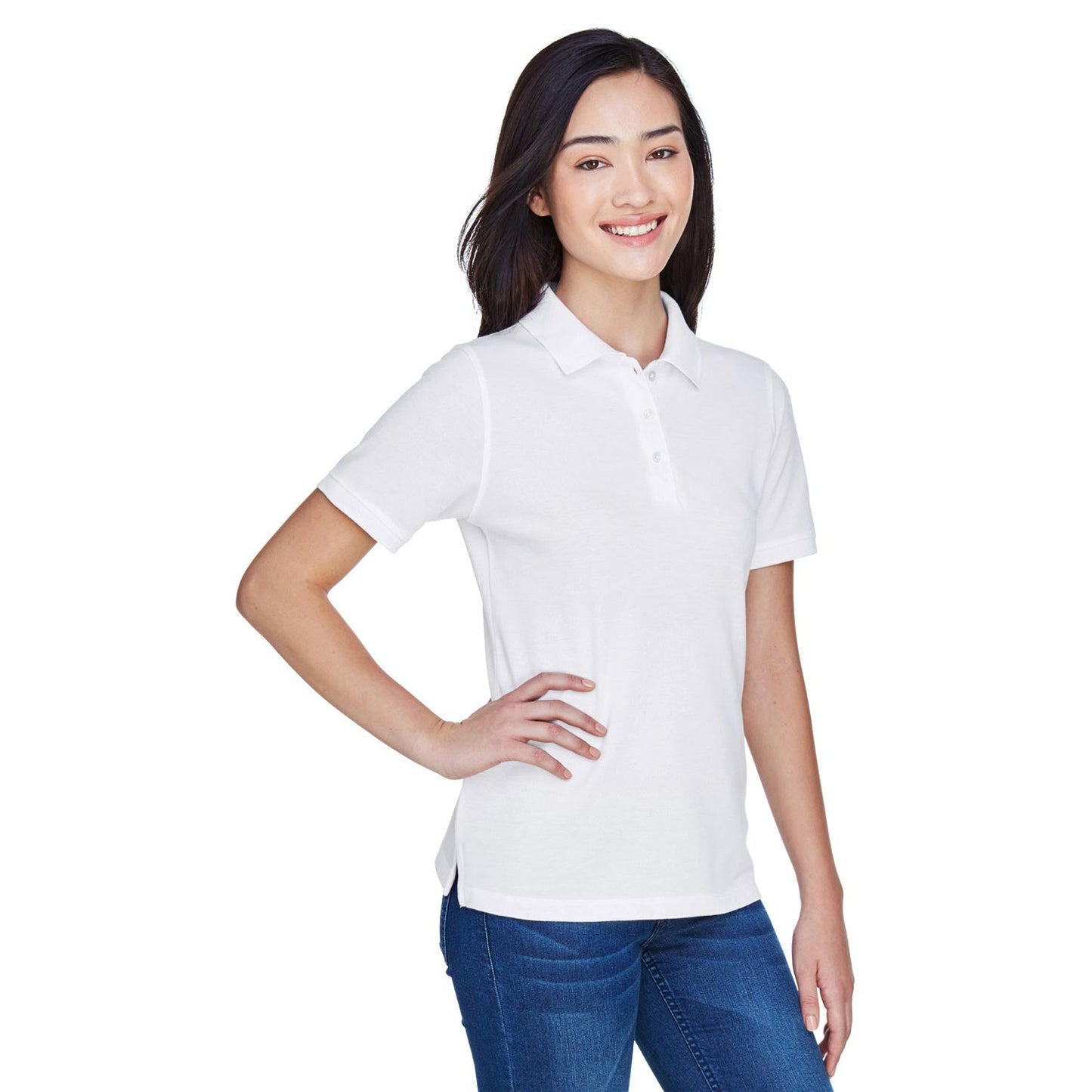 Black Polo Shirts - Harriton - Easy Blend Comfort
