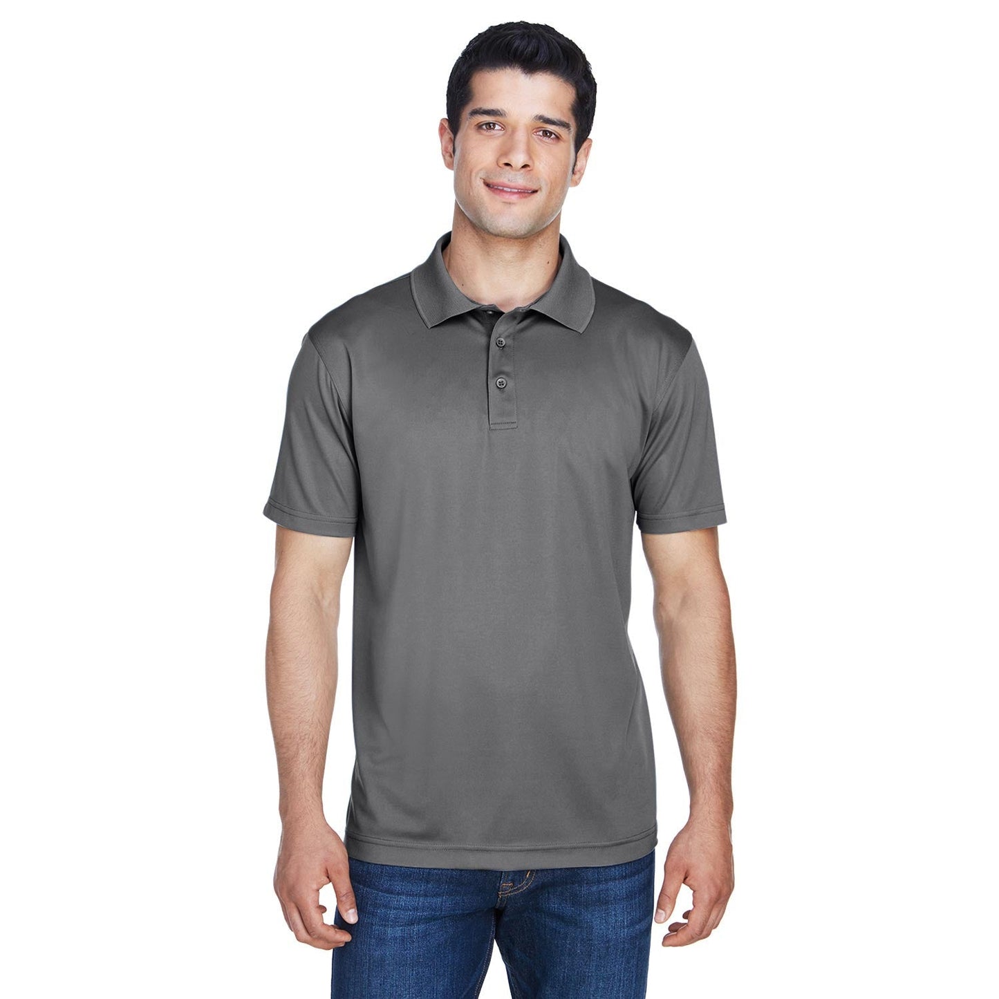 Black Polo Shirts - Harriton - Breathable Polyester