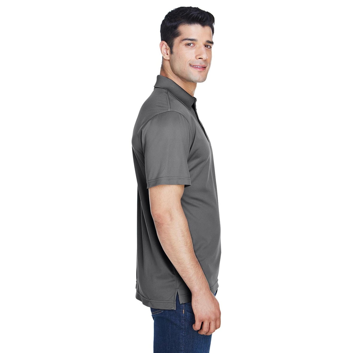 Black Polo Shirts - Harriton - Breathable Polyester