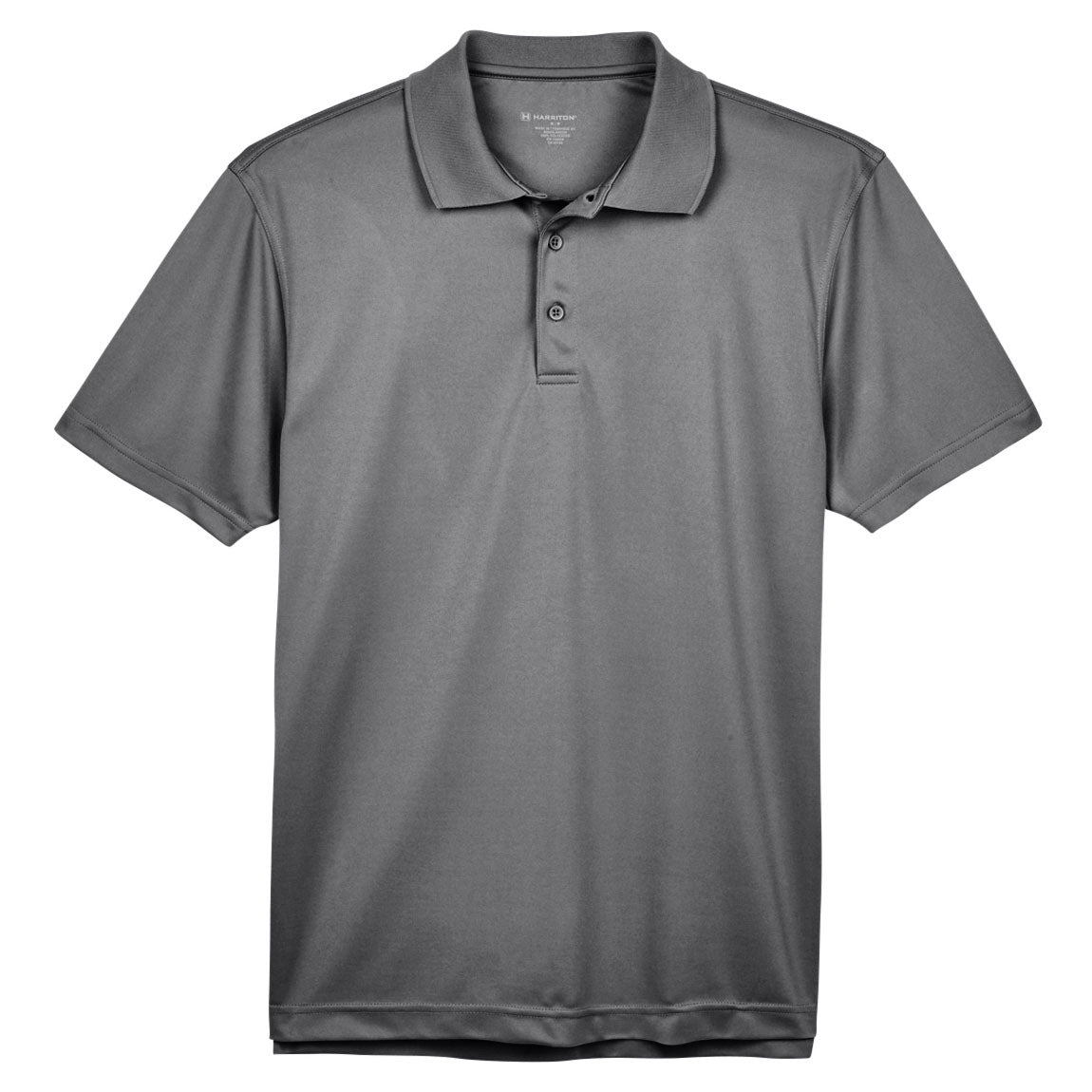 Black Polo Shirts - Harriton - Breathable Polyester