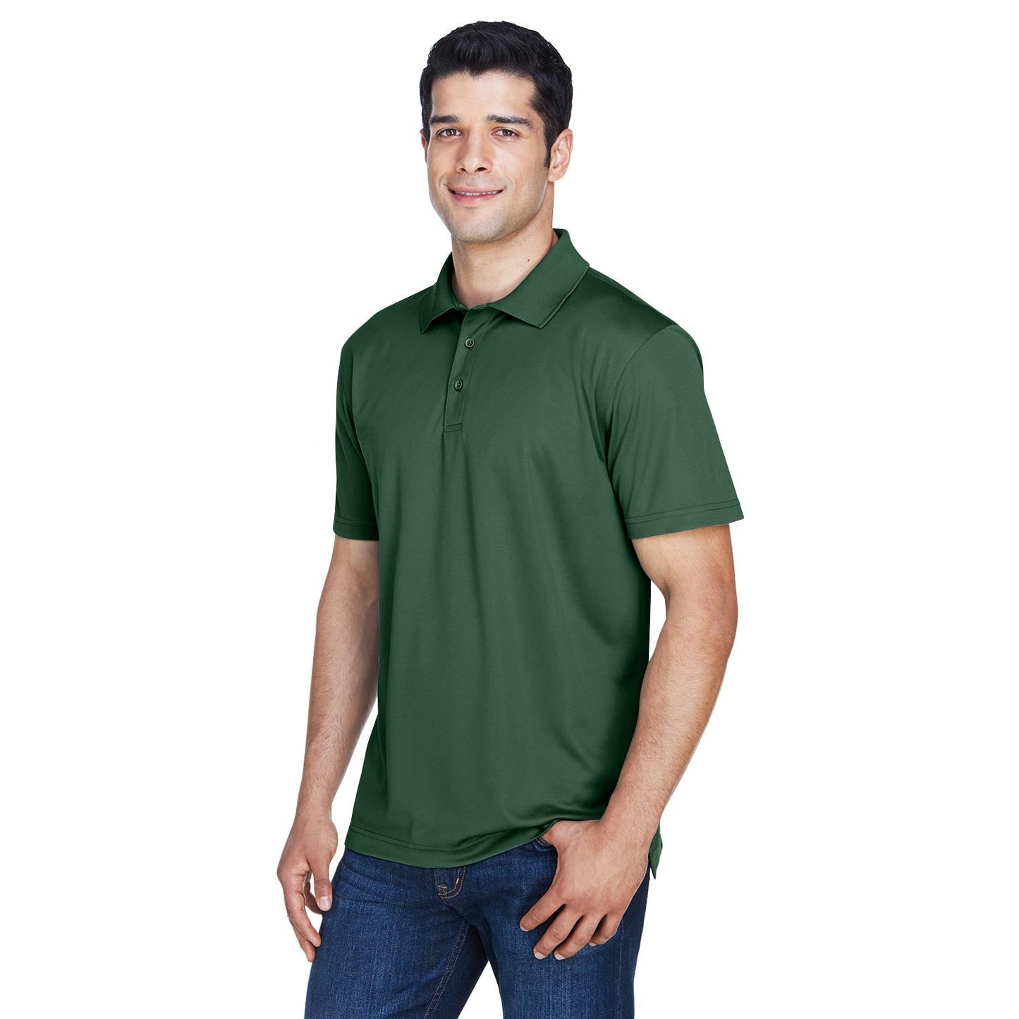 Black Polo Shirts - Harriton - Breathable Polyester