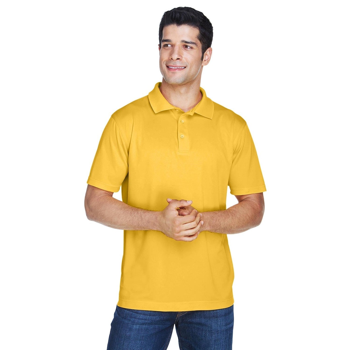 Black Polo Shirts - Harriton - Breathable Polyester
