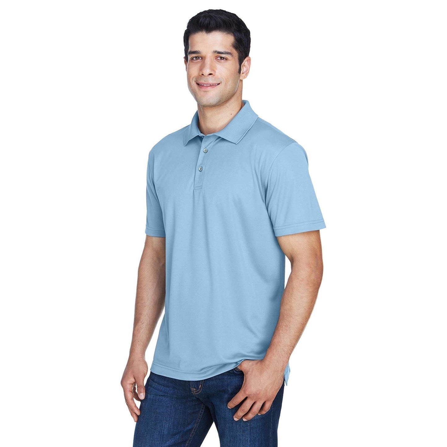 Black Polo Shirts - Harriton - Breathable Polyester