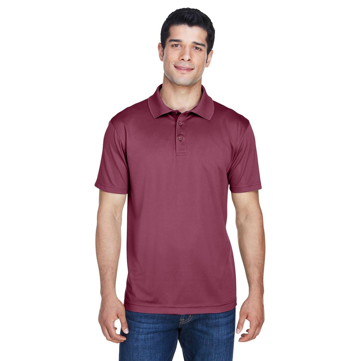 Black Polo Shirts - Harriton - Breathable Polyester