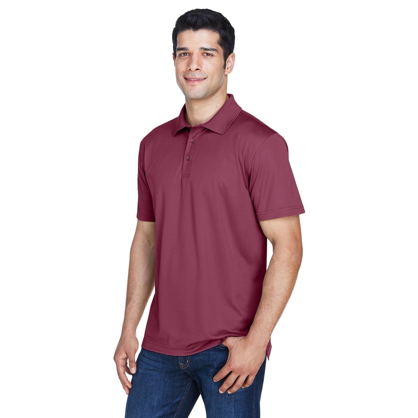 Black Polo Shirts - Harriton - Breathable Polyester