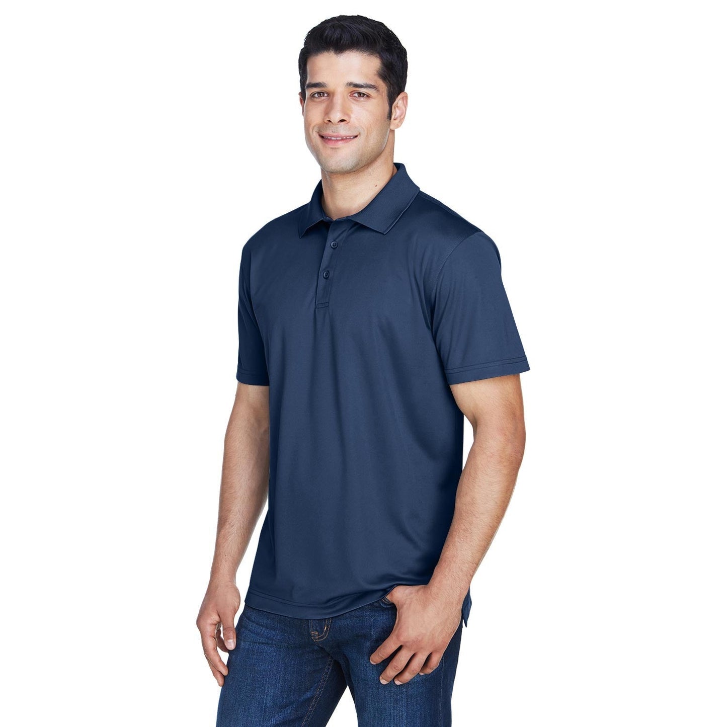Black Polo Shirts - Harriton - Breathable Polyester