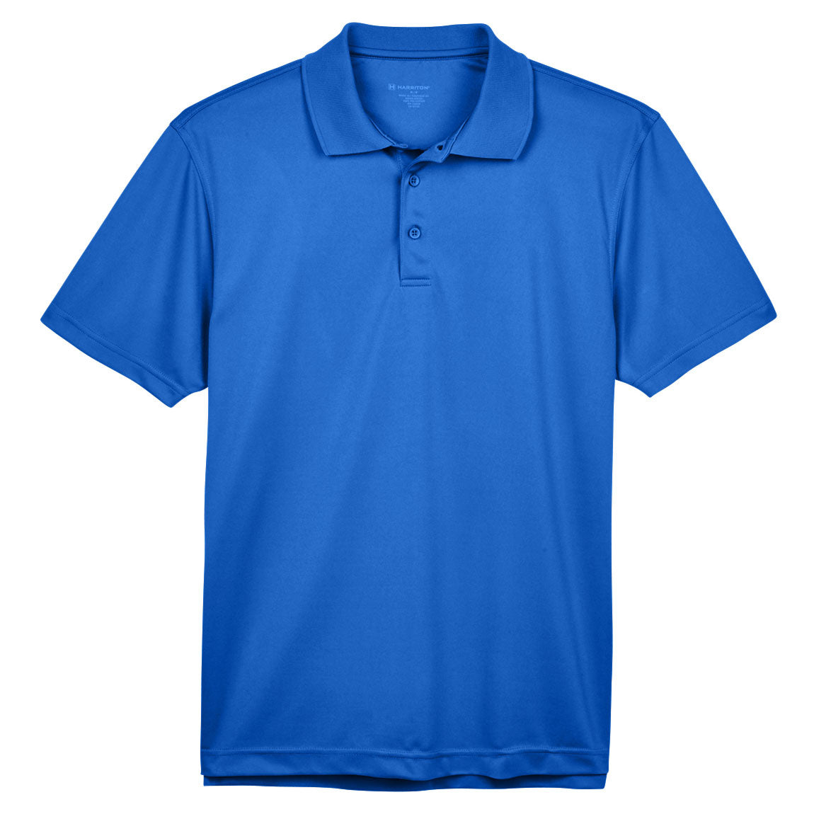 Black Polo Shirts - Harriton - Breathable Polyester