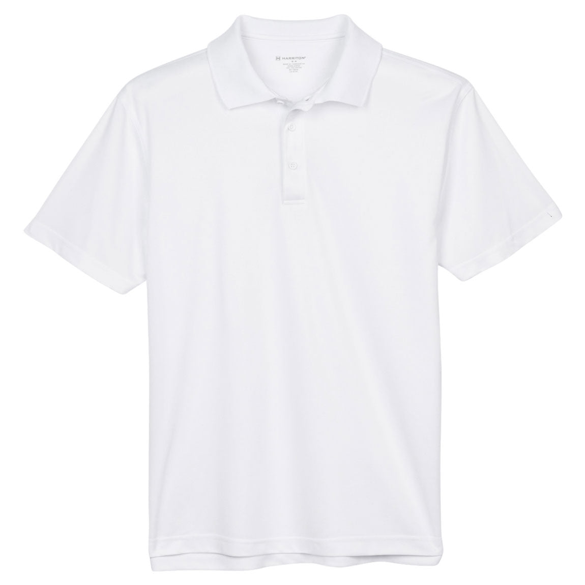 Black Polo Shirts - Harriton - Breathable Polyester