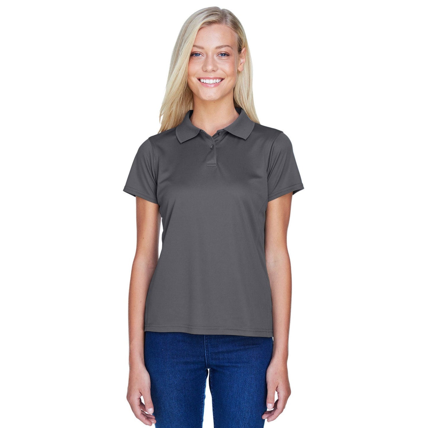 Black Polo Shirts - Harriton - Quick-Drying Polyester