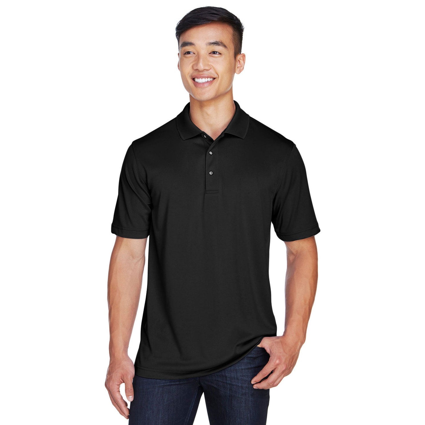 Black Polo Shirt - Harriton - Snag Protection Plus