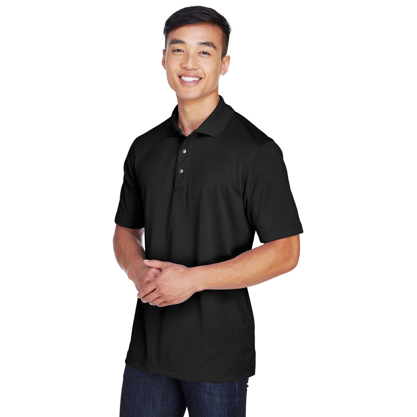 Black Polo Shirt - Harriton - Snag Protection Plus