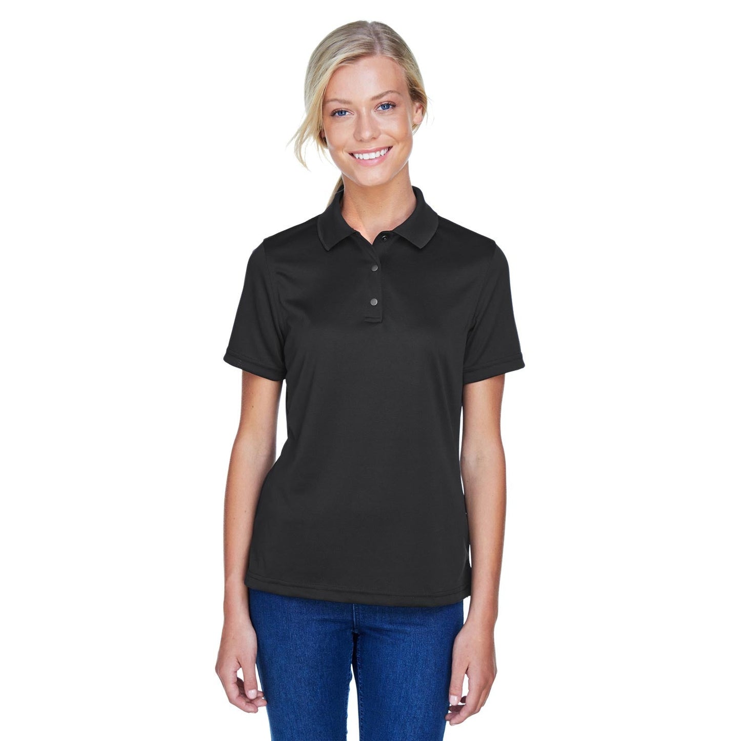Black Polo Shirts - Harriton - Snag Protection Plus