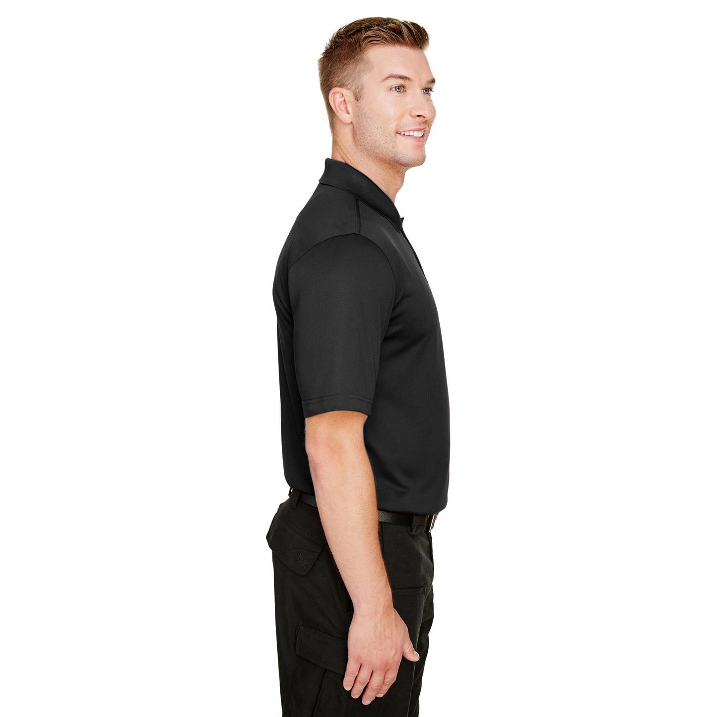 Black Polo Shirt - Harriton - Snag Protection Plus