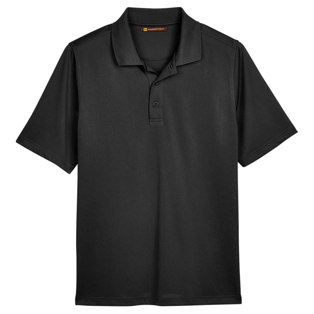 Black Polo Shirt - Harriton - Snag Protection Plus