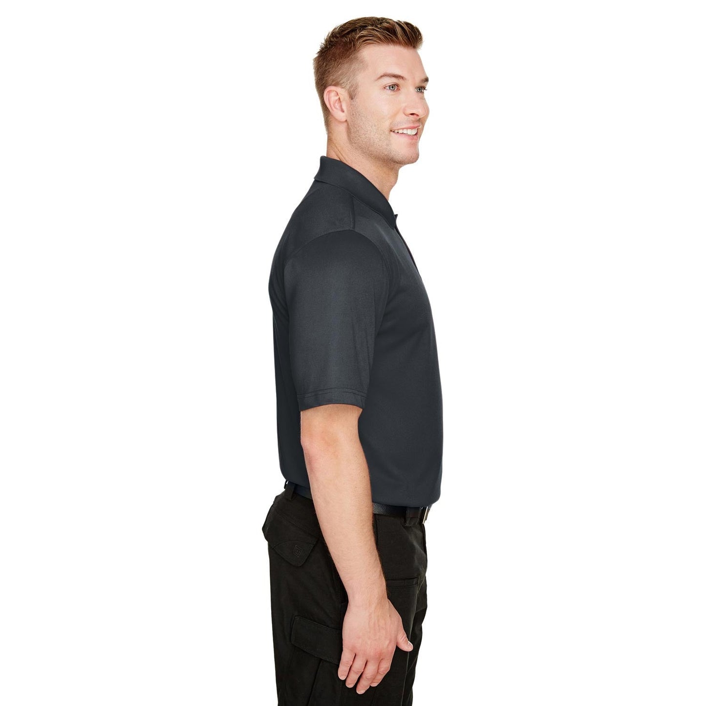Black Polo Shirt - Harriton - Snag Protection Plus