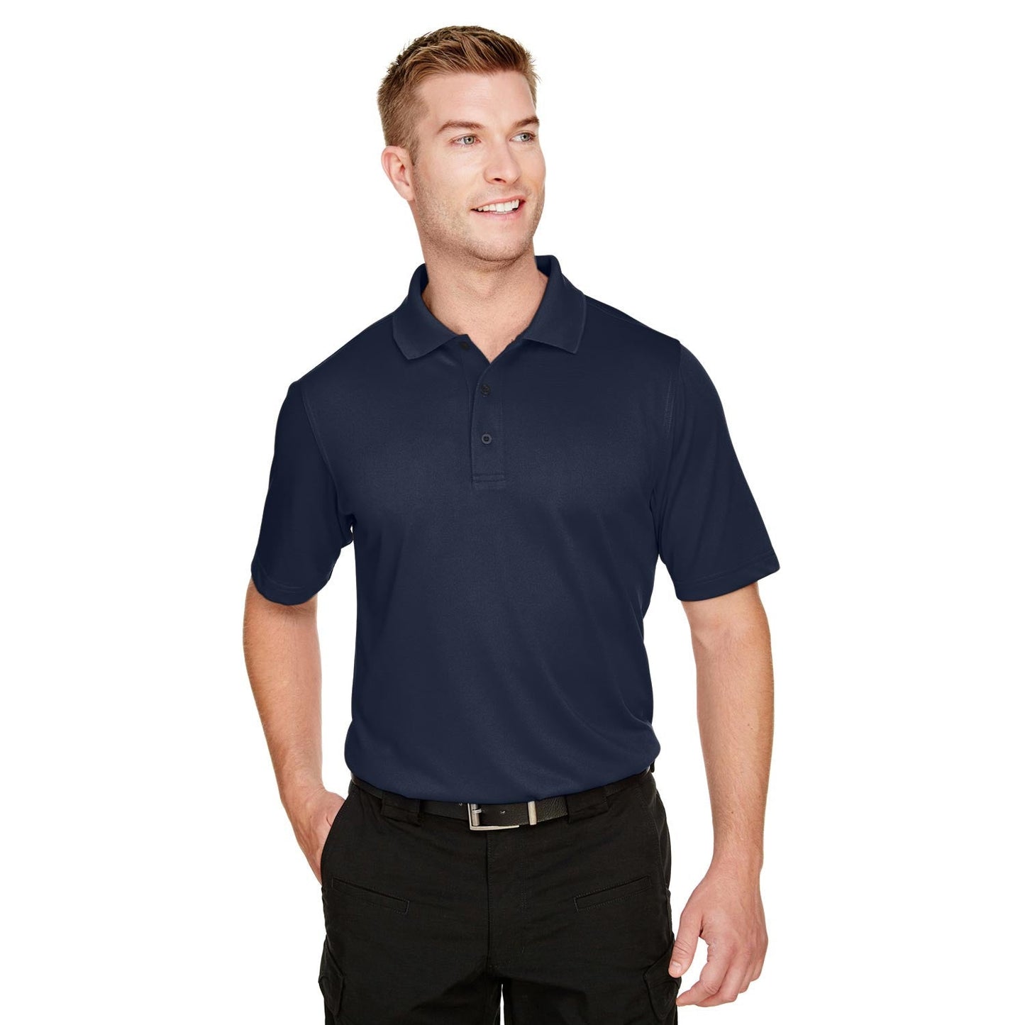 Black Polo Shirt - Harriton - Snag Protection Plus