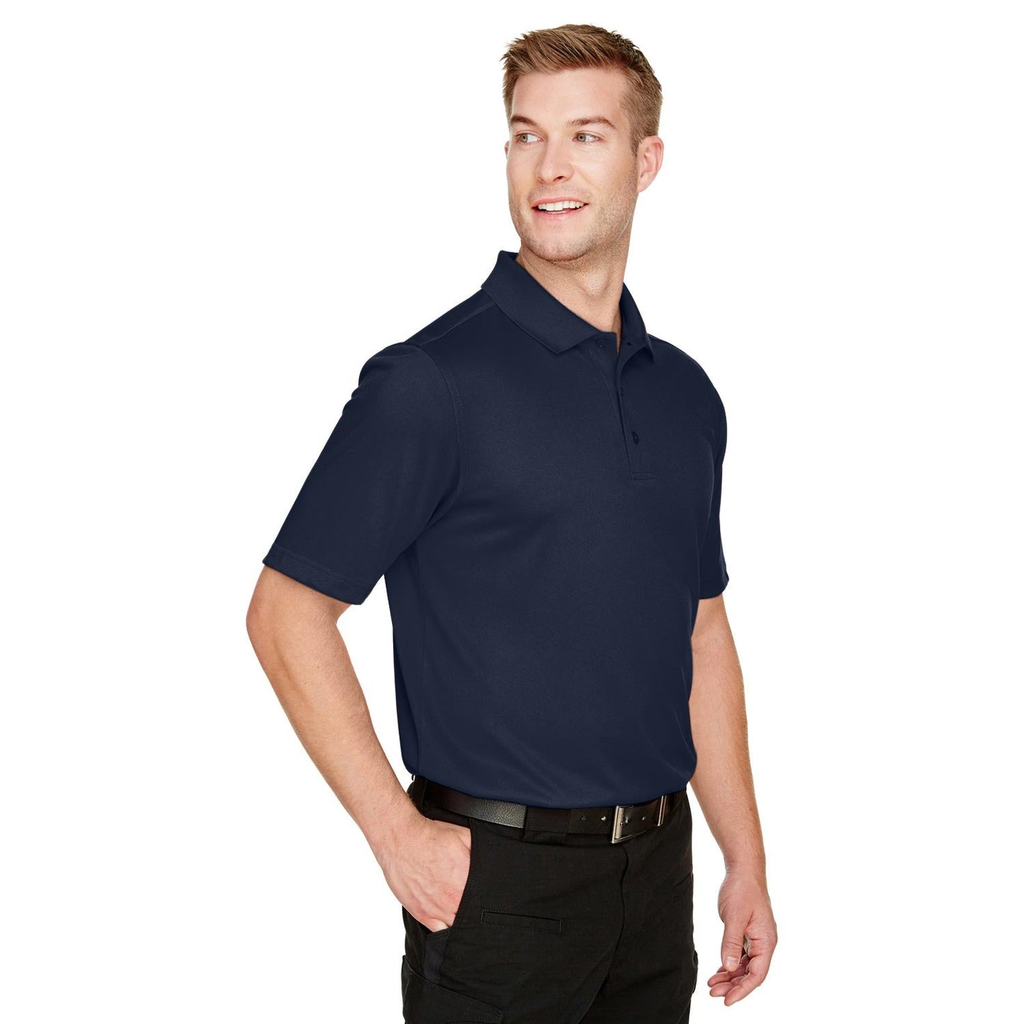 Black Polo Shirt - Harriton - Snag Protection Plus