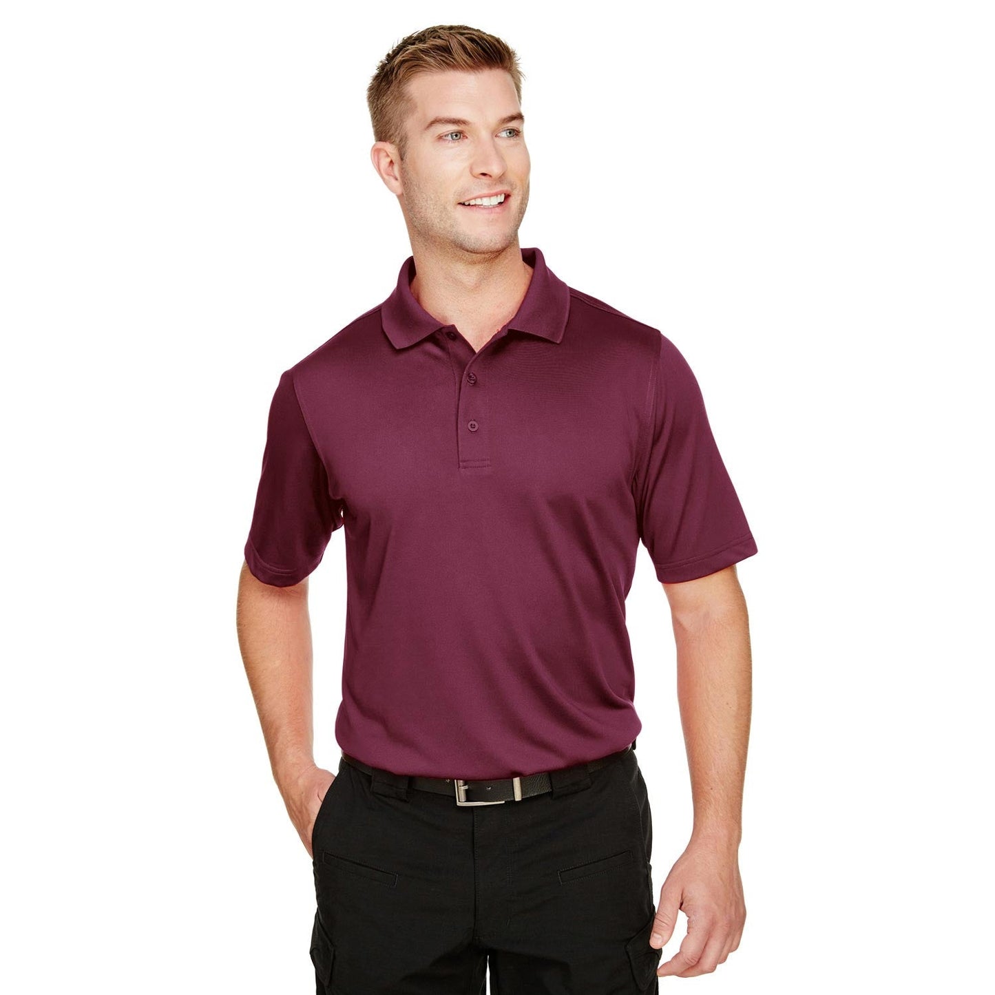 Black Polo Shirt - Harriton - Snag Protection Plus