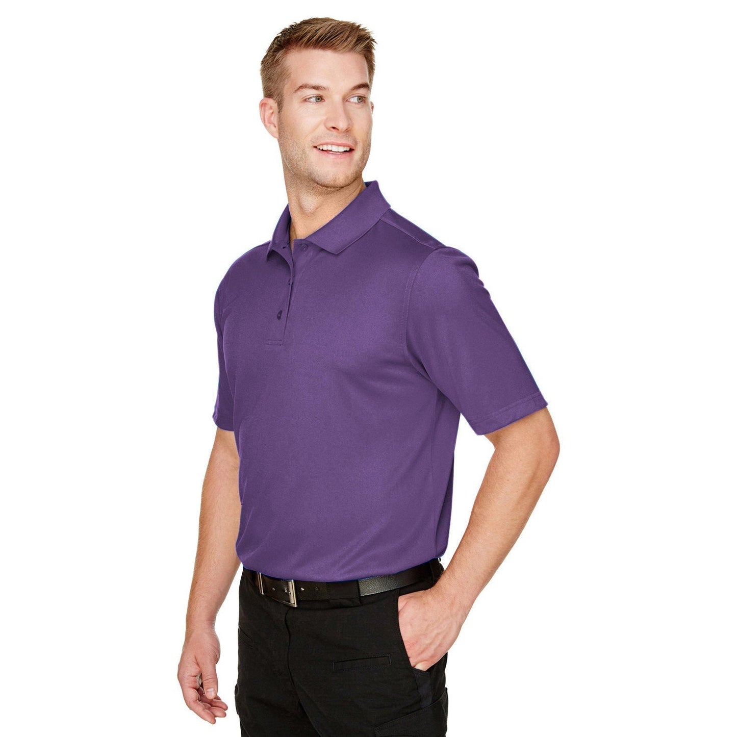 Black Polo Shirt - Harriton - Snag Protection Plus