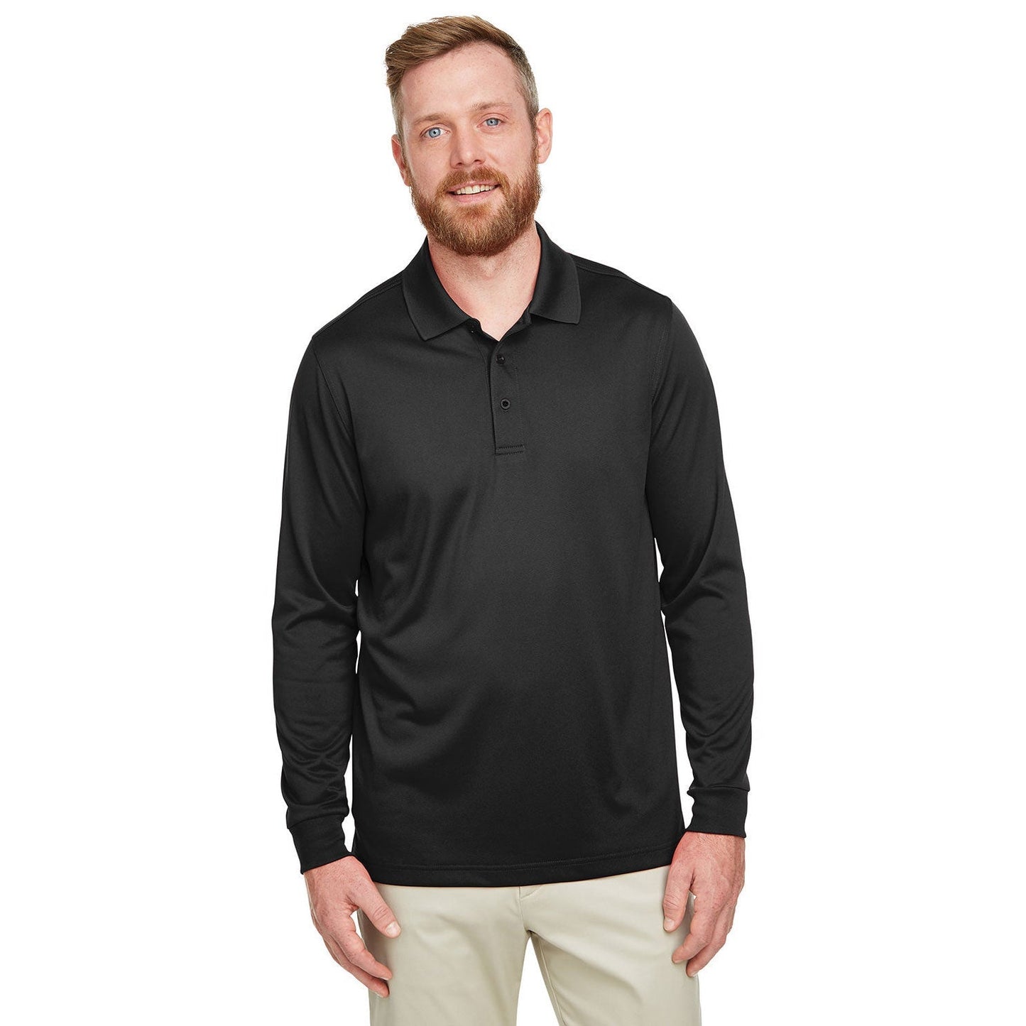 Black Polo Shirts - Harriton - Snag Resistant Fabric