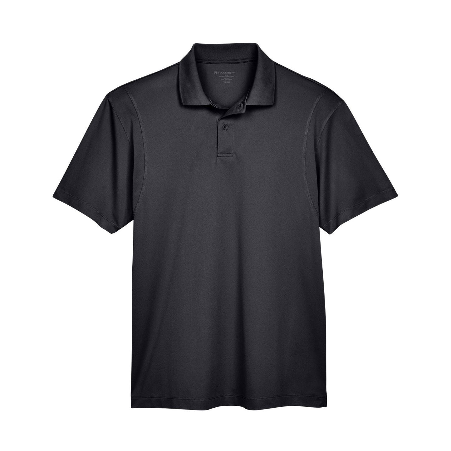 Black Polo Shirt - Harriton - Moisture-Wicking Quality