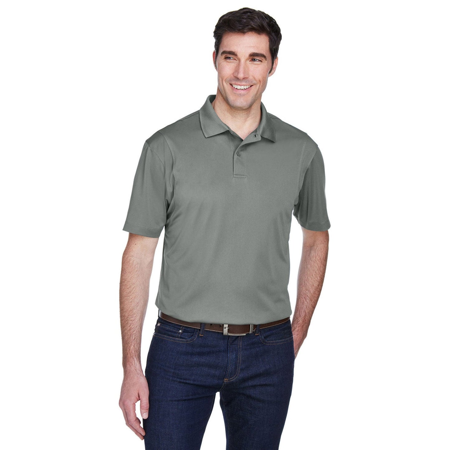Black Polo Shirt - Harriton - Moisture-Wicking Quality