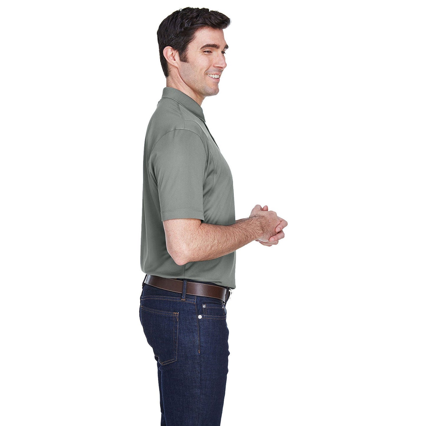 Black Polo Shirt - Harriton - Moisture-Wicking Quality