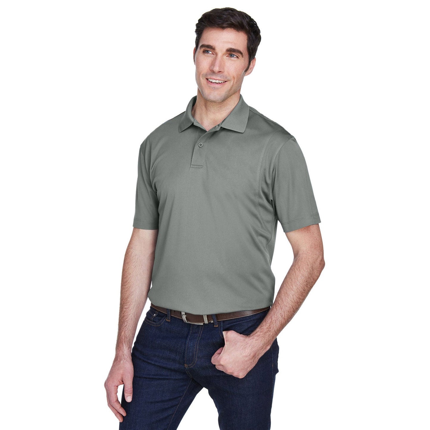 Black Polo Shirt - Harriton - Moisture-Wicking Quality