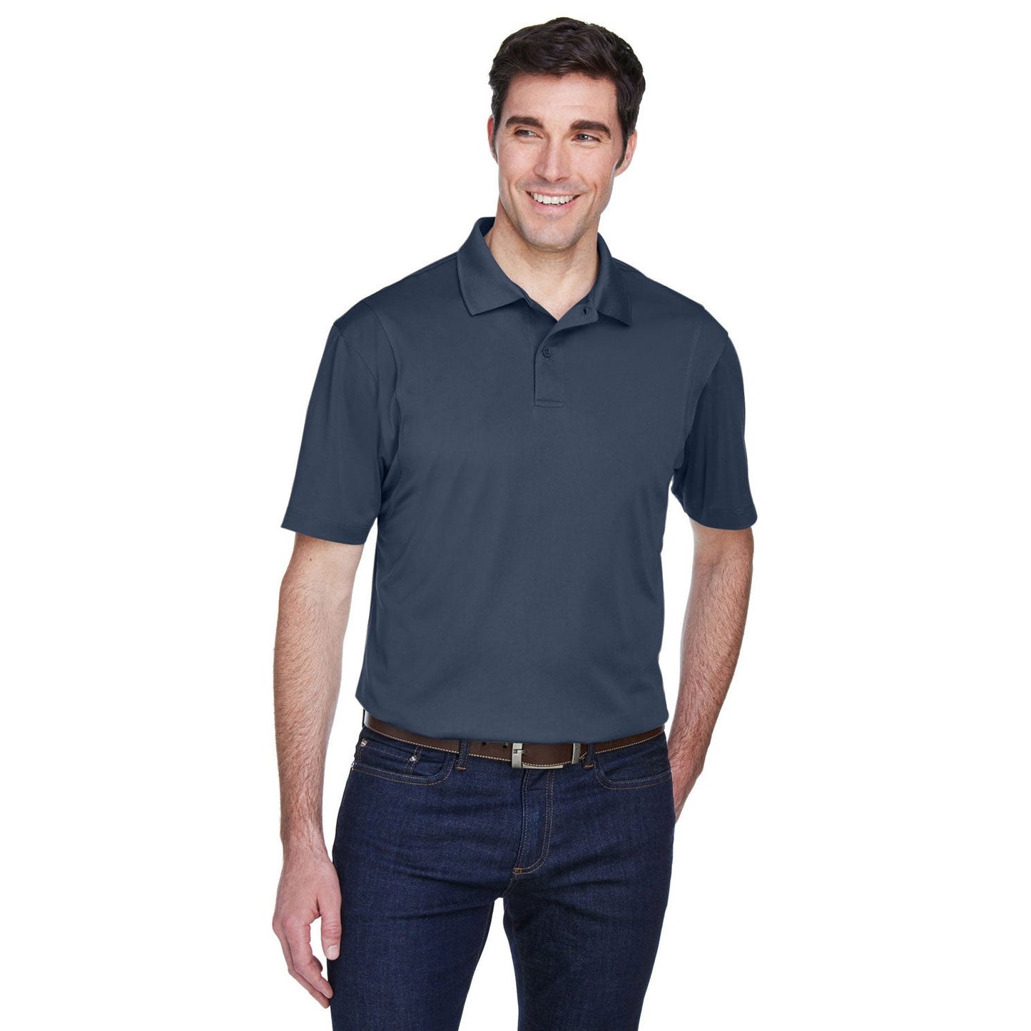 Black Polo Shirt - Harriton - Moisture-Wicking Quality