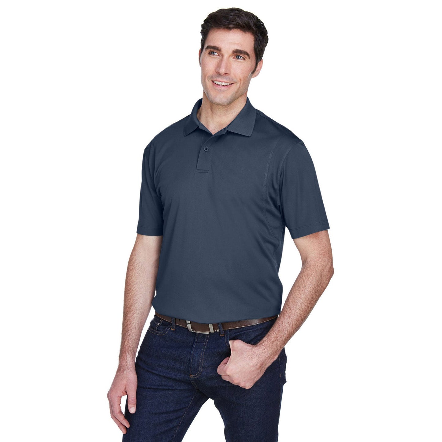 Black Polo Shirt - Harriton - Moisture-Wicking Quality
