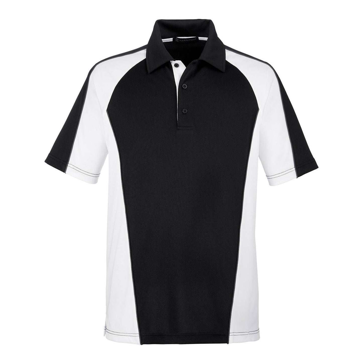 Black/Red/Dark Charcoal Polo - Harriton - Snag Protection