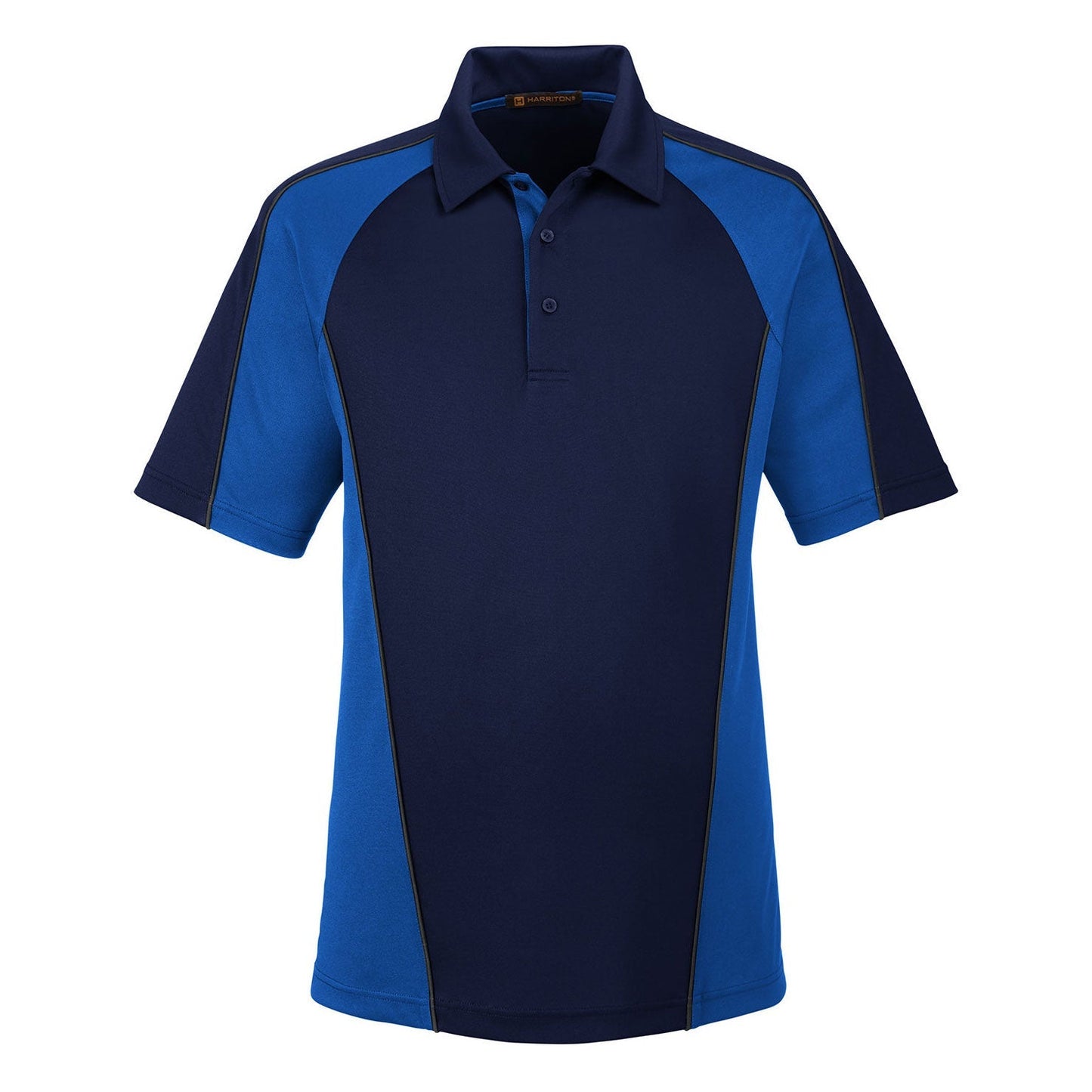 Black/Red/Dark Charcoal Polo - Harriton - Snag Protection