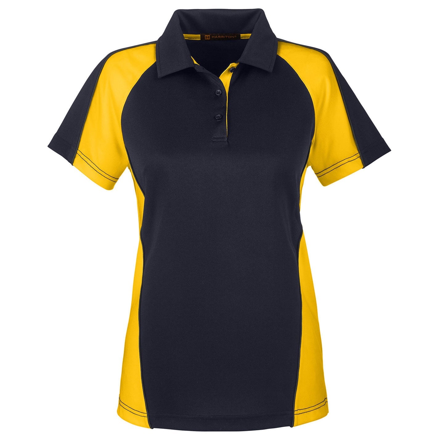 Black/Red/Dark Charcoal Polo - Harriton - Stylish Fit