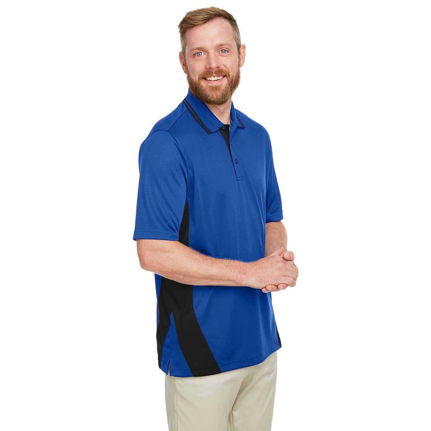 Black/Dark Charcoal Polo Shirt - Harriton - Moisture Wicking