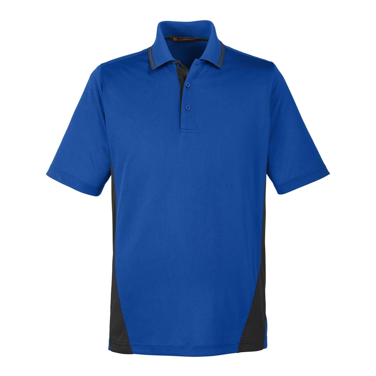 Black/Dark Charcoal Polo Shirt - Harriton - Moisture Wicking