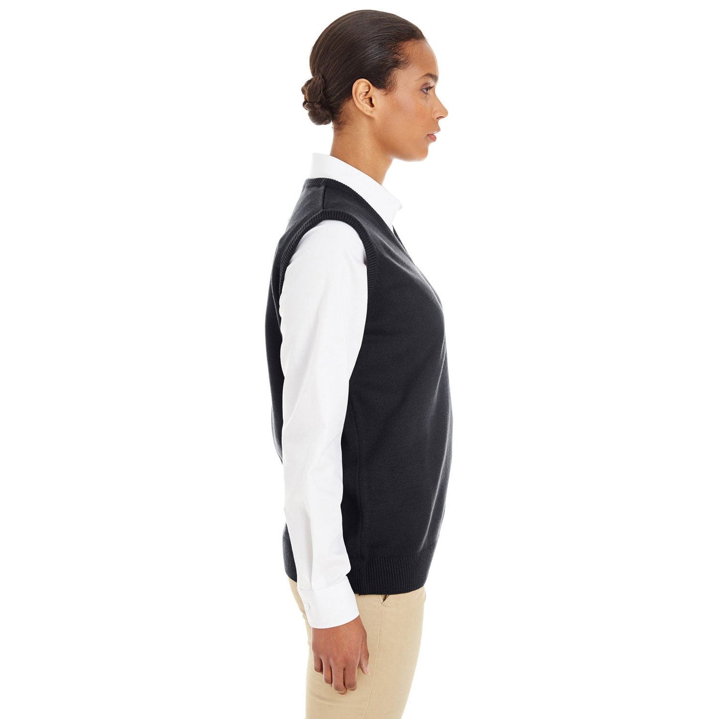 Black Vests | Black Pilbloc Sweater - Harriton - Anti-Pill