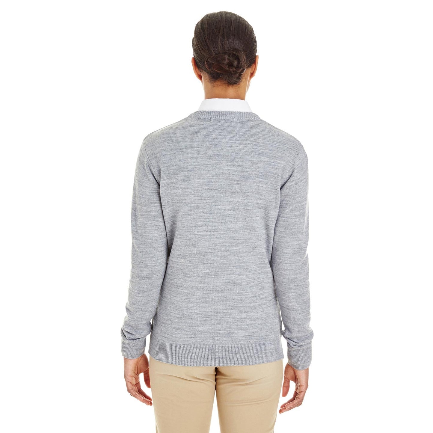 Black Sweaters - Harriton - V-Neck Acrylic Blend